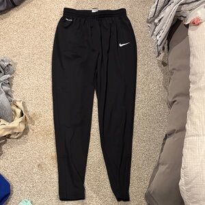 Nike Black Track Pants with White Logo